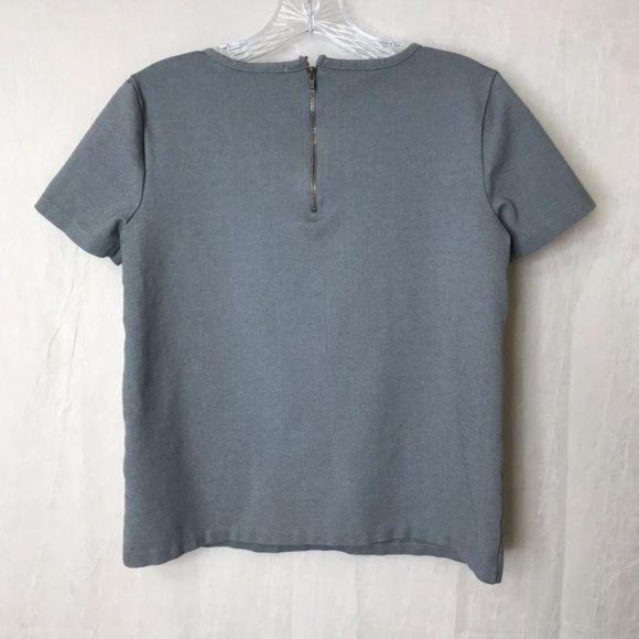 J Crew Gray XS Short Sleeve Round Neck Top - Picture 2 of 7
